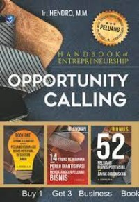 Image of Handbook Of Entrepreneurship : Opportunity Calling